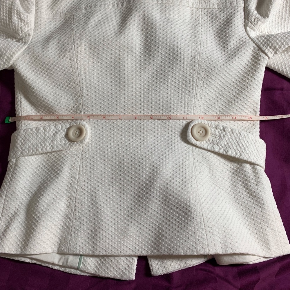 Boden Button Down Jacket, White, With Grosgrain R… - image 5